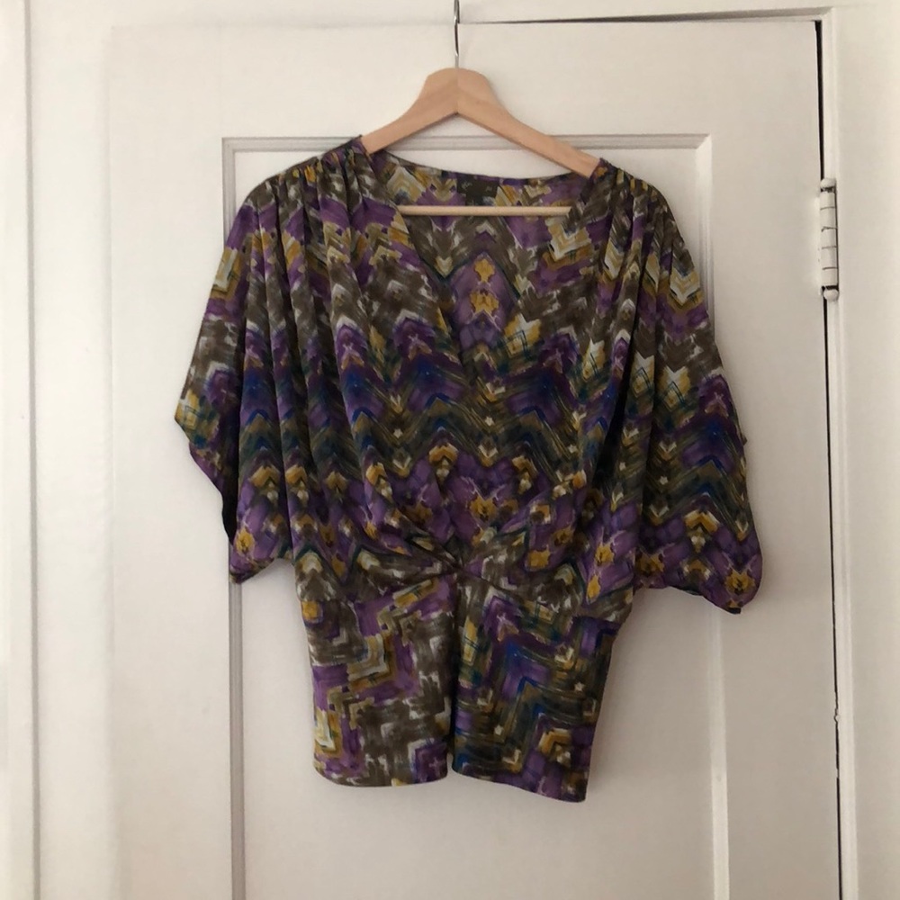 Patterned Silky Blouse